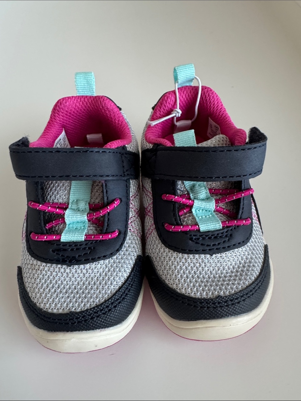 Stride Rite Gray, Pink & Aqua Toddler Sneakers
